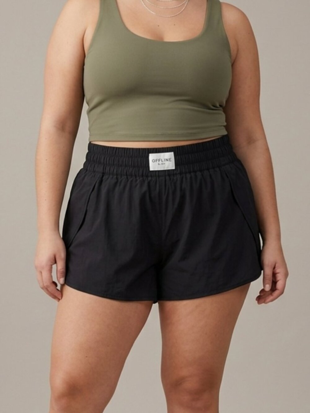 Offline by Aerie Women's Size XXL Black The Hugger 2-in-1 Athletic Shorts